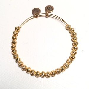 Alex and Ani Euphrates Beaded Bangle Gold Finish